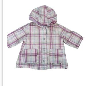 Baby Gap Pink Rain Light Jacket 0-6 Water resistant
